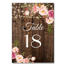 Boho素朴フローラストリングラ結婚イトのテーブルNu テーブルナンバー