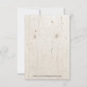 Boho素朴フローラ〔雄ジカの〕枝角結婚の応答カード 出欠カード (裏面)