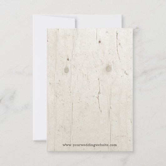 Boho素朴フローラ〔雄ジカの〕枝角結婚の応答カード 出欠カード (裏面)