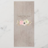 Boho素朴ベビーまたはブライダルシャワーのメ結婚ニュー メニュー (裏面)