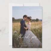 Boho素朴写結婚真 サンキューカード (正面)