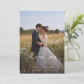 Boho素朴写結婚真 サンキューカード (スタンド正面)