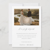 Boho素朴写結婚真 サンキューカード (裏面)