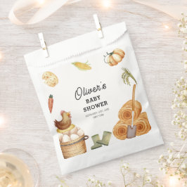 Boho素朴地元で育った農家チキンベイビーシャワー フェイバーバッグ