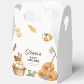 Boho素朴地元で育った農家チキンベイビーシャワー フェイバーボックス (見開き)