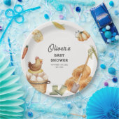 Boho素朴地元で育った農家チキンベイビーシャワー ペーパープレート (パーティー)