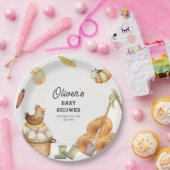 Boho素朴地元で育った農家チキンベイビーシャワー ペーパープレート (パーティー)