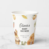 Boho素朴地元で育った農家チキンベイビーシャワー 紙コップ (裏面)