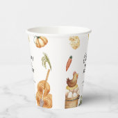 Boho素朴地元で育った農家チキンベイビーシャワー 紙コップ (左)