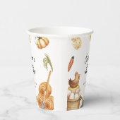 Boho素朴地元で育った農家チキンベイビーシャワー 紙コップ (右)