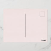 Boho素朴庭園の結婚式日付の保存 箔シーズンポストカード (裏面)