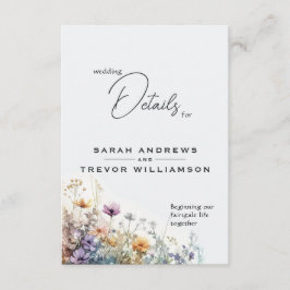 Boho素朴水彩野花 エンクロージャーカード