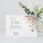 Boho素朴水彩野花 エンクロージャーカード (スタンド正面)