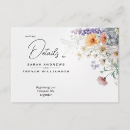 Boho素朴水彩野花 エンクロージャーカード