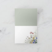 Boho素朴水彩野花 サンキューカード (内部)