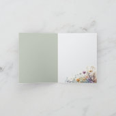 Boho素朴水彩野花 サンキューカード (内部)