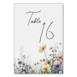 Boho素朴水彩野花 テーブルナンバー