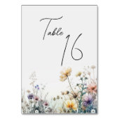 Boho素朴水彩野花 テーブルナンバー (裏面)