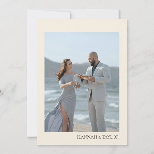 Boho素朴秋フローラ結婚の写真 セーブザデート (裏面)