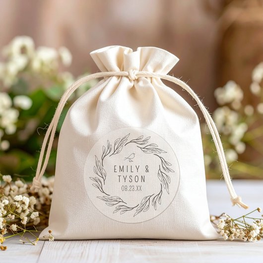 Boho素朴結婚のID1109 ラウンドシール