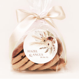 Boho素朴結婚式の引き出物ラベルステッカーラベル ラウンドシール