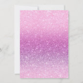 Boho紫色の小さな蝶の女の子の赤ちゃんシャワー 招待状 (裏面)