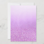 Boho紫色の小さな蝶の女の子の赤ちゃんシャワー 招待状 (裏面)