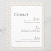 Boho結婚の8.5X11カスタマイズデザートメニュー (正面/裏面)