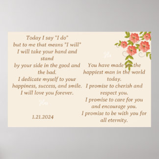 BOHO結婚フローラデザインにおける発願の表示 ポスター