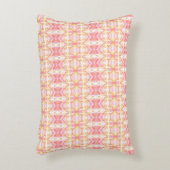 Boho絞り染めパターンピンク&イエロー – アクセント枕 アクセントクッション (正面(垂直))