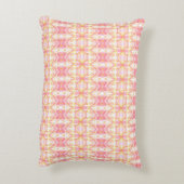 Boho絞り染めパターンピンク&イエロー – アクセント枕 アクセントクッション (裏面(縦))