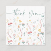 Boho編集可能フローラルパタ感謝していーンの順序 スクエア名刺 (正面)