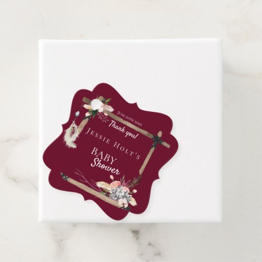 Boho美しい赤ちゃんシャワーありがとう フェイバータグ (インサイチュ)