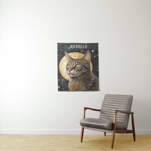 Boho美学の美しいクリスマスキャット タペストリー (インサイチュ)