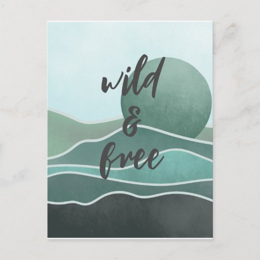 Boho美学コラージポストカード030 ポストカード (正面)