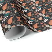 BOHO美的パターンA10ブラックBG ラッピングペーパー (ロールコーナー)