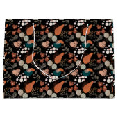 BOHO美的パターンA10ブラックBG ラージペーパーバッグ (正面)