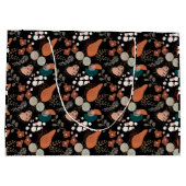 BOHO美的パターンA10ブラックBG ラージペーパーバッグ (裏面)