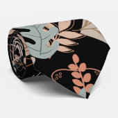BOHO美的パターンA11ブラックBG ネクタイ (ロール)