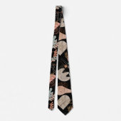 BOHO美的パターンA11ブラックBG ネクタイ (裏面)