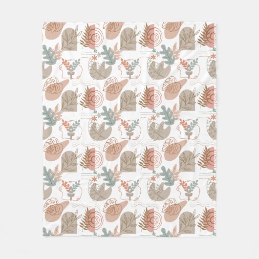 BOHO美的パターンA11 フリースブランケット (正面)