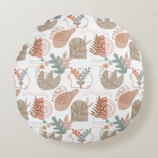 BOHO美的パターンA11 ラウンドクッション (正面)