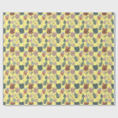 BOHO美的パターンA12 L黄色BG ラッピングペーパー (フラット)