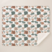 BOHO美的パターンA12x4.white シェルパブランケット (正面(横))