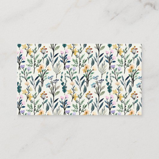 Boho美観水彩野花結婚式RSVP エンクロージャーカード (裏面)