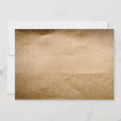 BOHO羽とレース女の子の赤ちゃんシャワー 招待状 (裏面)