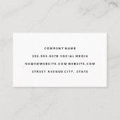 Boho羽毛の背景 名刺 (裏面)