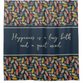 Boho羽毛の静かなマインドシャワーカーテン シャワーカーテン (正面)