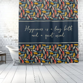 Boho羽毛の静かなマインドシャワーカーテン シャワーカーテン