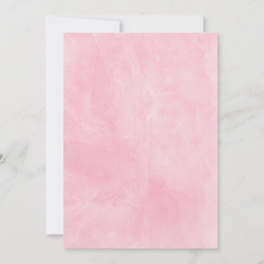 Boho羽花ジオメトリフレームベビーシャワー 招待状 (裏面)